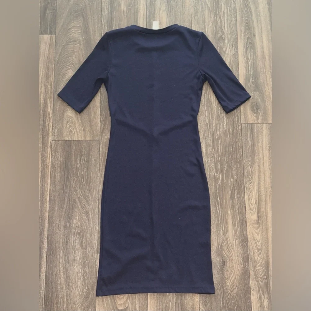 H&M Deep Blue Ribbed Knit Dress - Picture 2 of 3